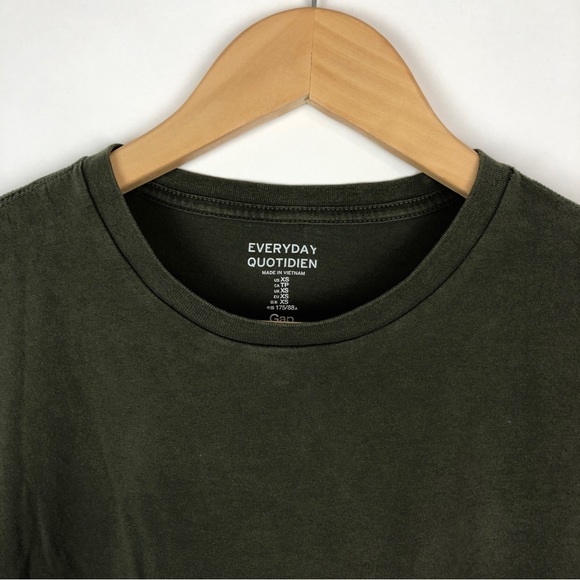 GAP Everyday 100% Cotton Long sleeve Tshirt Black Moss - Picture 3 of 8